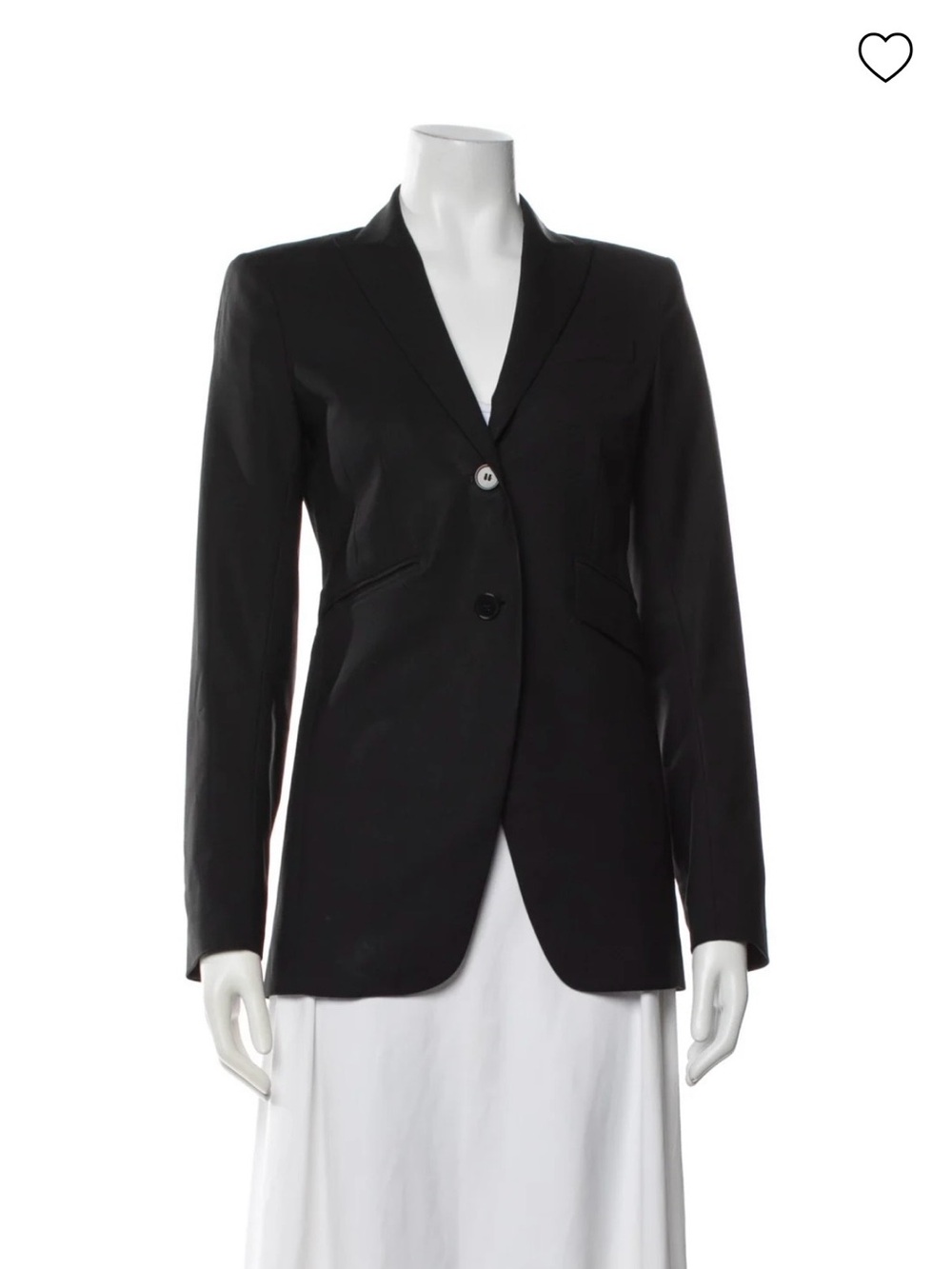 Theory Black Tailored Women's Long Blazer